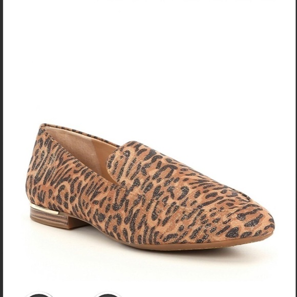 Alex Marie Barson Leopard Print Slip On Loafers - Picture 1 of 9